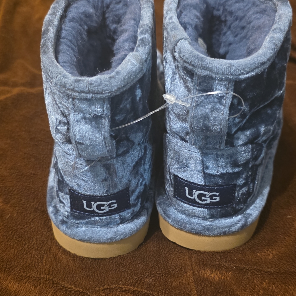 NWO BOX UGG Short Plush Boots in Blue Velvet
